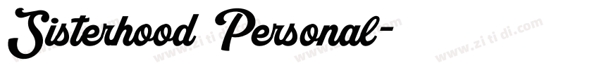 Sisterhood Personal字体转换